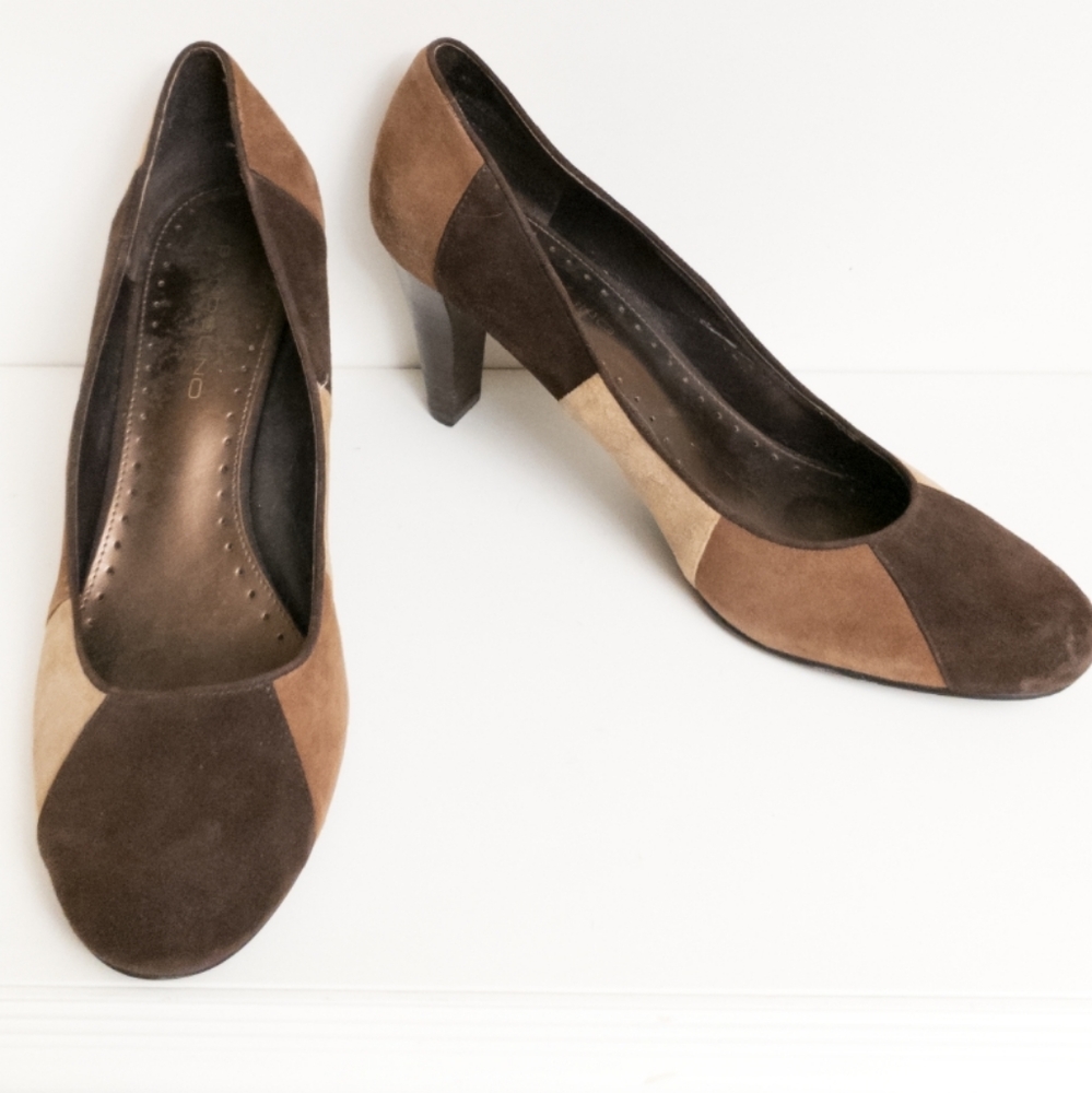 Bandolino Multicolored Suede 3" Heel Size 8.5